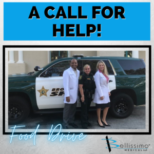 Bellissimo Medical food drive donation drop-off